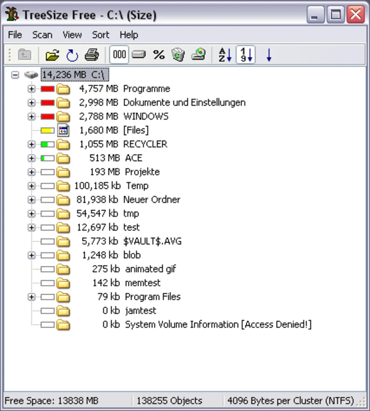 TreeSize Pro screenshot: storage analysis